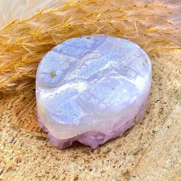 Nature Amethyst Cluster Hand Carved Cute Hedgehog Decor Figure - Picture 3 of 10